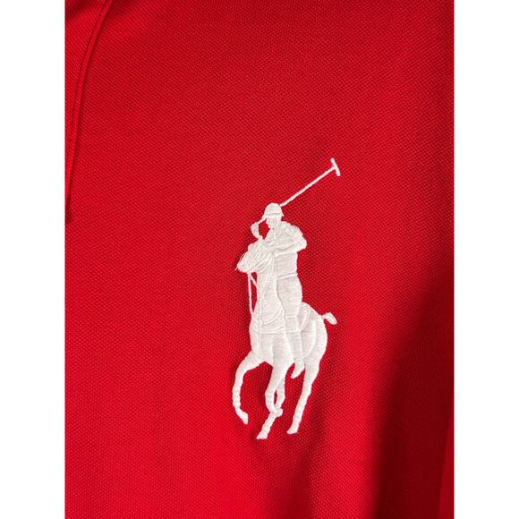 Ralph Lauren Big Pony Polo Short Sleeve Shirt Men Red L Classic Fit Rugby Golf - Picture 4 of 13